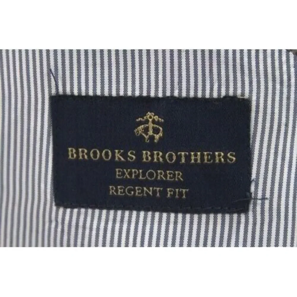 charcoal Brooks Brothers blazer jacket‎ sport suit coat explorer regent fit 46 L